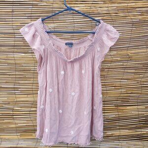 American Eagle Outfitters Blush Lightweight Blouse - M